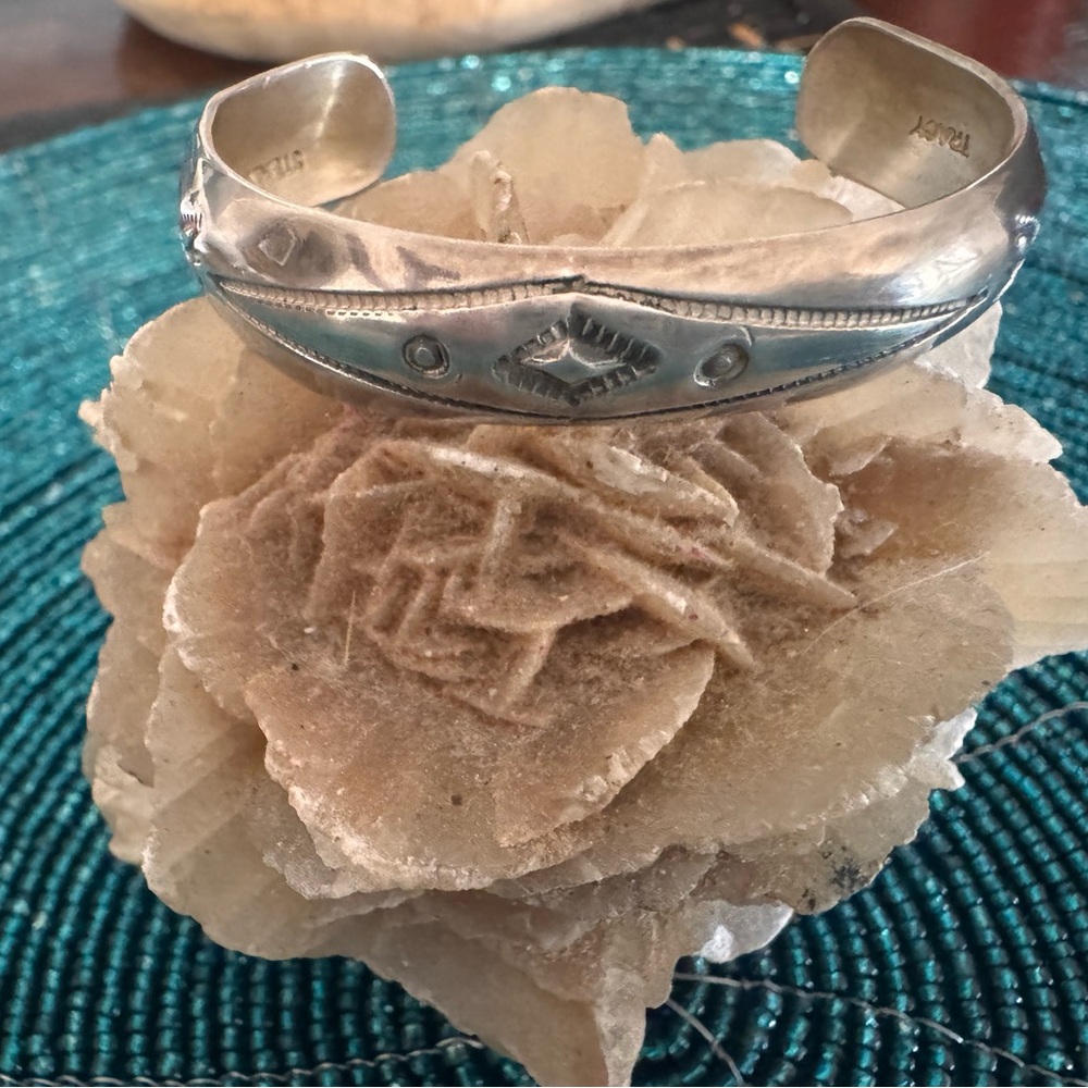 Sterling Silver Southwestern-Style Baby Cuff Bracelet